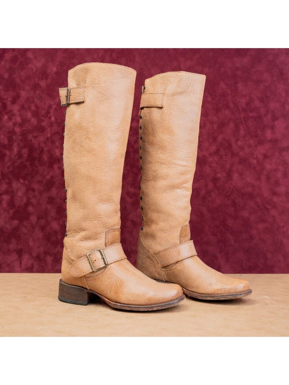 Johnny Ringo Women Vintage Y2K Boho Cottage Modern Western Zip Stud Boots sz 6.5
